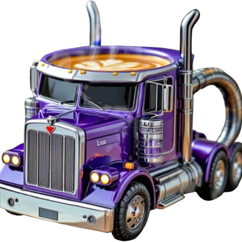 Semi-Truck kávés bögrék kávézók számára, logónyomtatás nélkül, kartondobozban csomagolva, határokon átívelő kizárólagos export