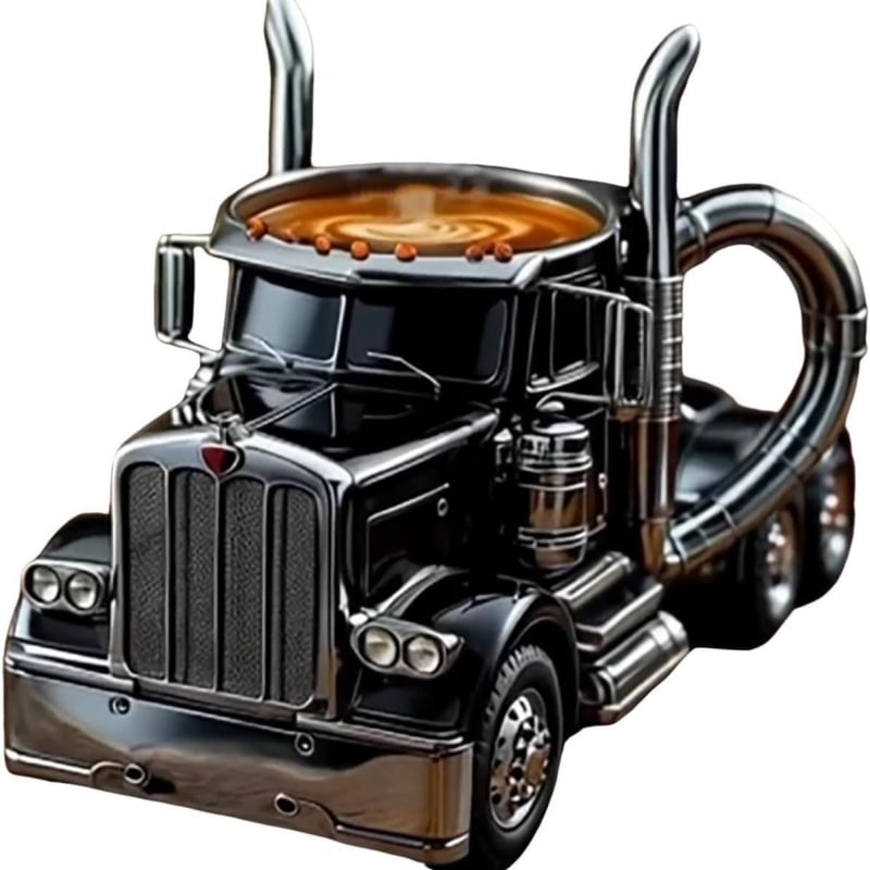 Semi-Truck kávés bögrék kávézók számára, logónyomtatás nélkül, kartondobozban csomagolva, határokon átívelő kizárólagos export