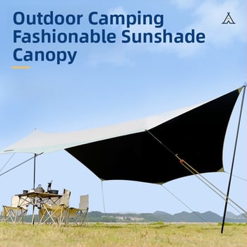 MANTU Pillangó alakú kemping árnyéksátor, Oxford anyag, 2000mm vízálló, üvegszálas váz, kézi összeszerelés