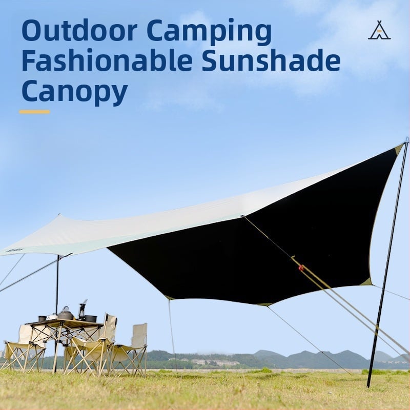 MANTU Pillangó alakú kemping árnyéksátor, Oxford anyag, 2000mm vízálló, üvegszálas váz, kézi összeszerelés