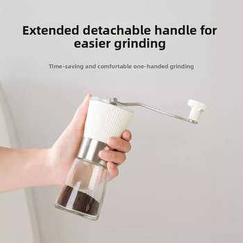 Χειροκίνητος αλεστήρας καφέ για φίλτρο, σώμα από ανοξείδωτο ατσάλι και γυαλί, επιλογή λογότυπου, Kangdu, μοντέλο 2025