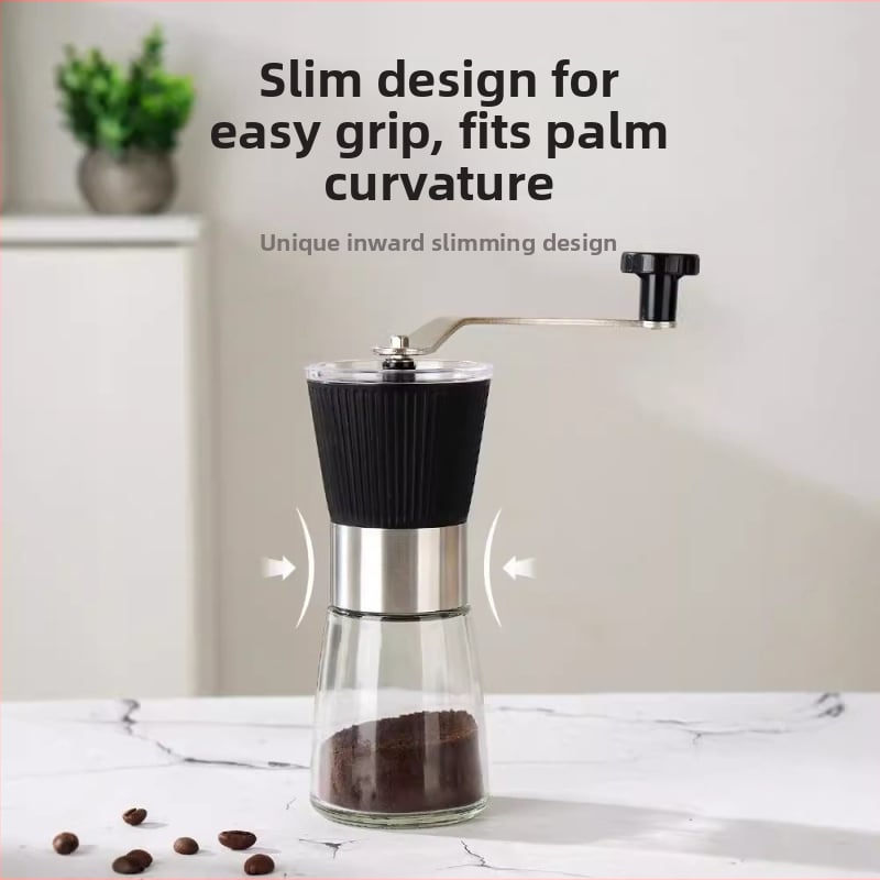 Χειροκίνητος αλεστήρας καφέ για φίλτρο, σώμα από ανοξείδωτο ατσάλι και γυαλί, επιλογή λογότυπου, Kangdu, μοντέλο 2025