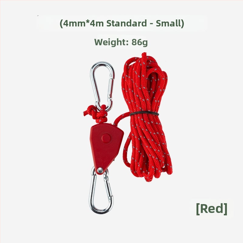 Buye външно регулируемо въже с ролка, метална конструкция, рефлективна въжена линия за палатки и навеси