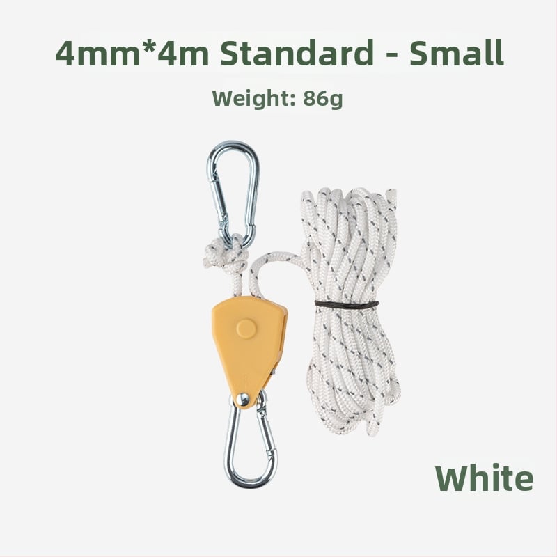 Buye външно регулируемо въже с ролка, метална конструкция, рефлективна въжена линия за палатки и навеси