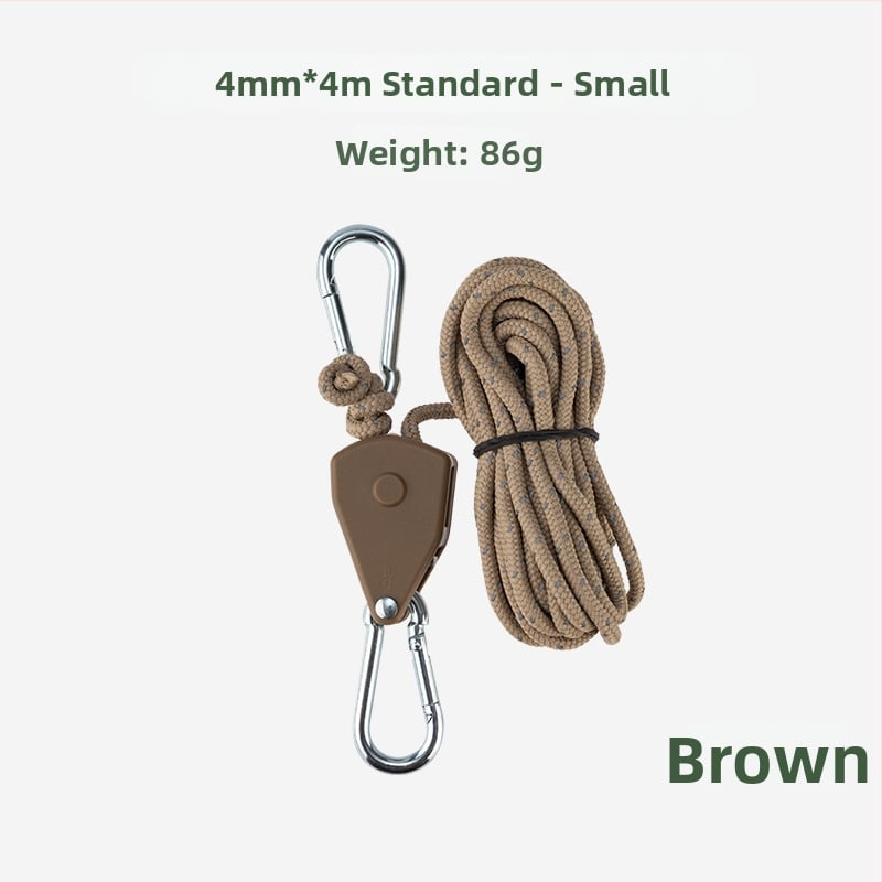 Buye външно регулируемо въже с ролка, метална конструкция, рефлективна въжена линия за палатки и навеси