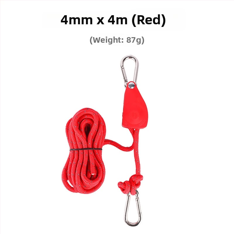 Buye Кампинг Метален Роликов Лост за Регулируемо Въжe за Навес и Палатка – Еластично Въжe с Кука и Катарама