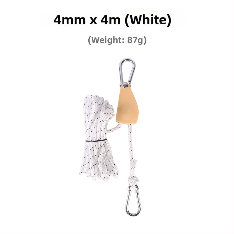 Buye Кампинг Метален Роликов Лост за Регулируемо Въжe за Навес и Палатка – Еластично Въжe с Кука и Катарама