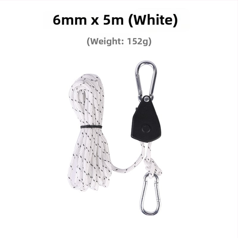 Buye Кампинг Метален Роликов Лост за Регулируемо Въжe за Навес и Палатка – Еластично Въжe с Кука и Катарама