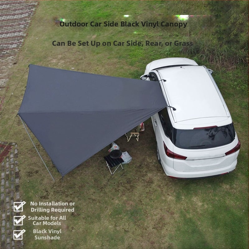 SUV oldalsó árnyékoló autóhoz – Oxford szövet, vízálló 5000 mm, pillangó forma, kézi kivitelezés, alumínium ötvözet tartó