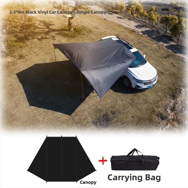 SUV oldalsó árnyékoló autóhoz – Oxford szövet, vízálló 5000 mm, pillangó forma, kézi kivitelezés, alumínium ötvözet tartó