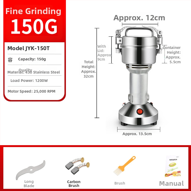 Măcinător de uz casnic pentru plante medicinale chineze, Panax Notoginseng măcinare ultra-fină, aparat multifuncțional de măcinat plante medicinale