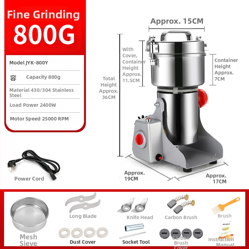 Măcinător de uz casnic pentru plante medicinale chineze, Panax Notoginseng măcinare ultra-fină, aparat multifuncțional de măcinat plante medicinale