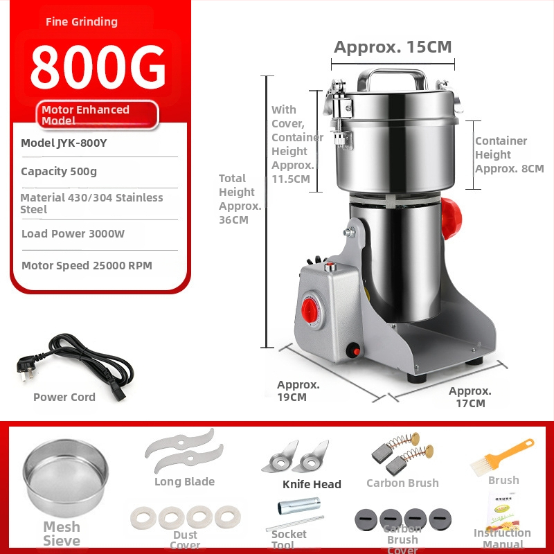 Măcinător de uz casnic pentru plante medicinale chineze, Panax Notoginseng măcinare ultra-fină, aparat multifuncțional de măcinat plante medicinale