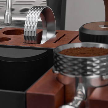 Alumíniumötvözet kávéprés forma porgyűjtő kiegészítővel, kávézók és otthoni használatra, modern minimalist stílus
