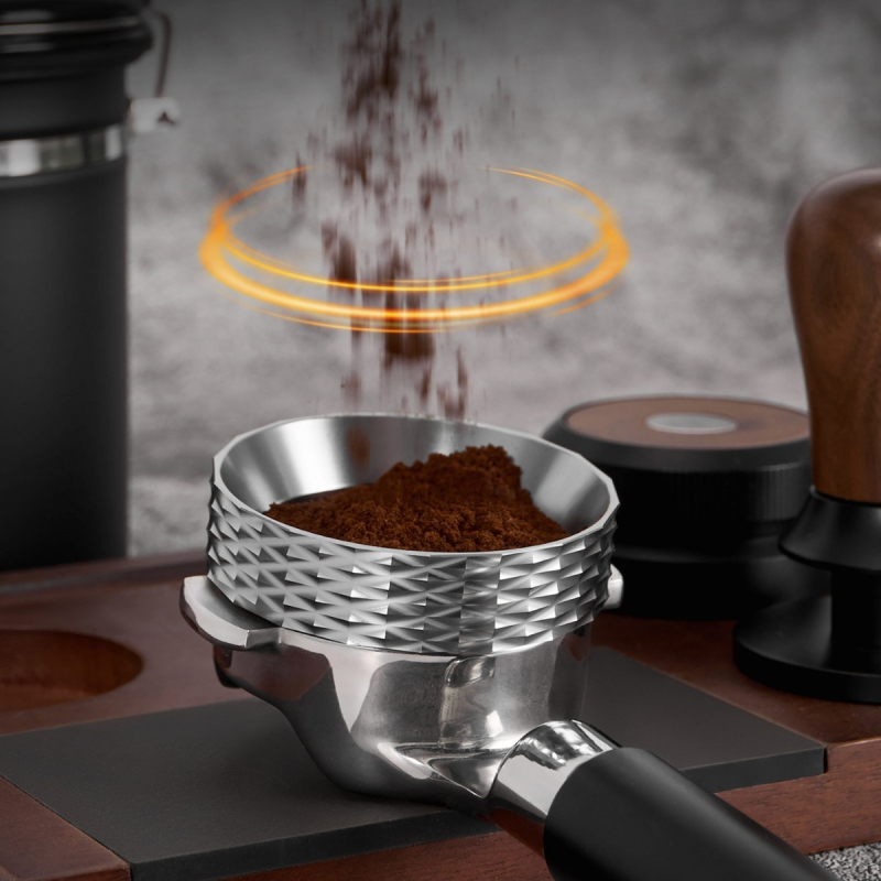 Alumíniumötvözet kávéprés forma porgyűjtő kiegészítővel, kávézók és otthoni használatra, modern minimalist stílus
