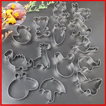 Formă pentru chifle aburite cu animale, oțel inoxidabil, făcută manual, instrument pentru tăierea legumelor pentru hrana bebelușului