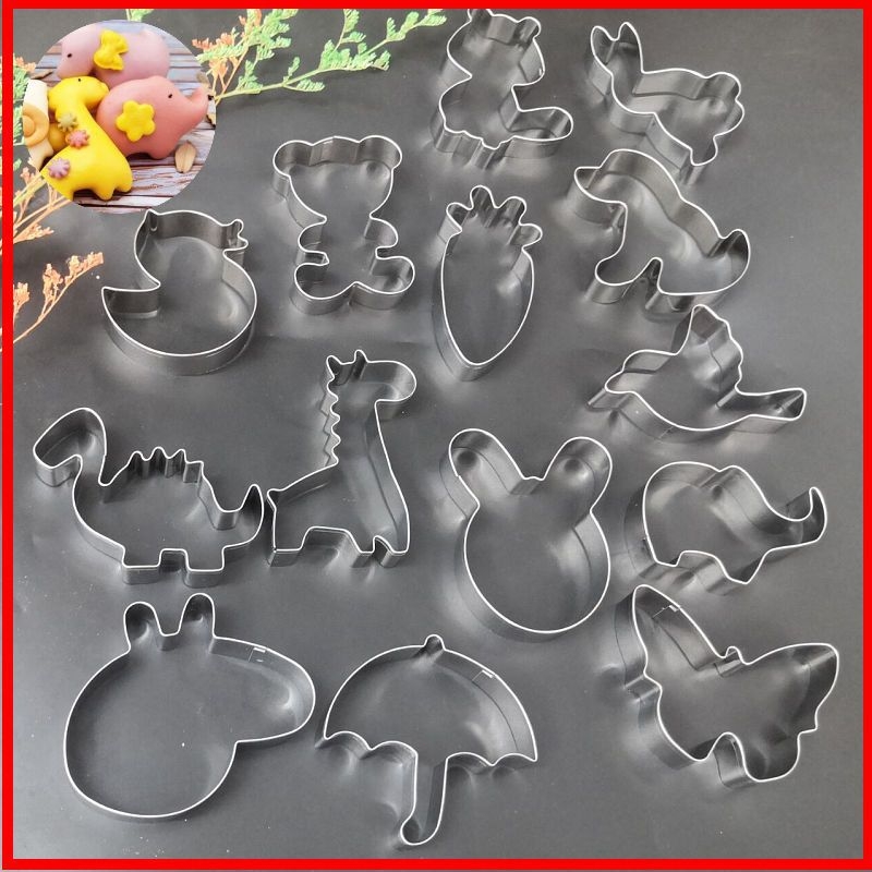 Formă pentru chifle aburite cu animale, oțel inoxidabil, făcută manual, instrument pentru tăierea legumelor pentru hrana bebelușului