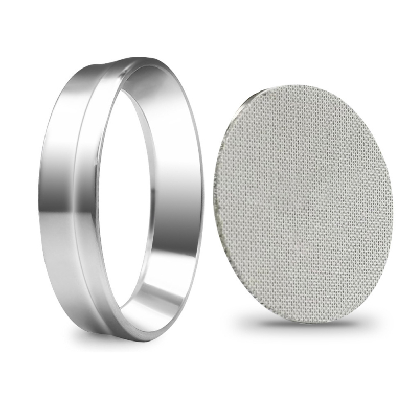 Set prstena za držač kave s magnetskim skupljačem prašine, aluminijska legura, 40 g, laserski graviran logotip, moderan minimalistički stil
