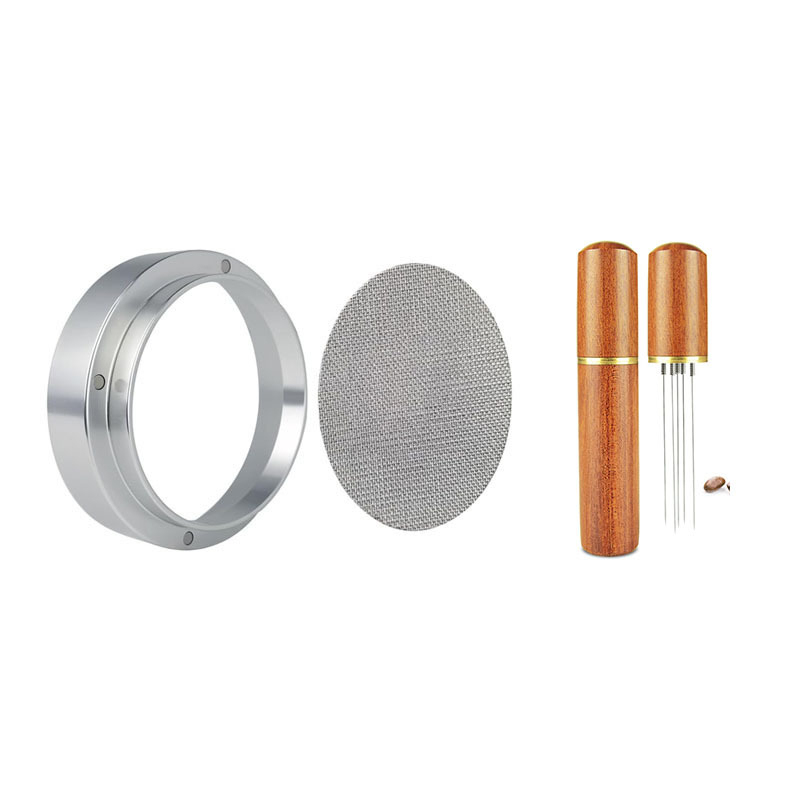 Set prstena za držač kave s magnetskim skupljačem prašine, aluminijska legura, 40 g, laserski graviran logotip, moderan minimalistički stil