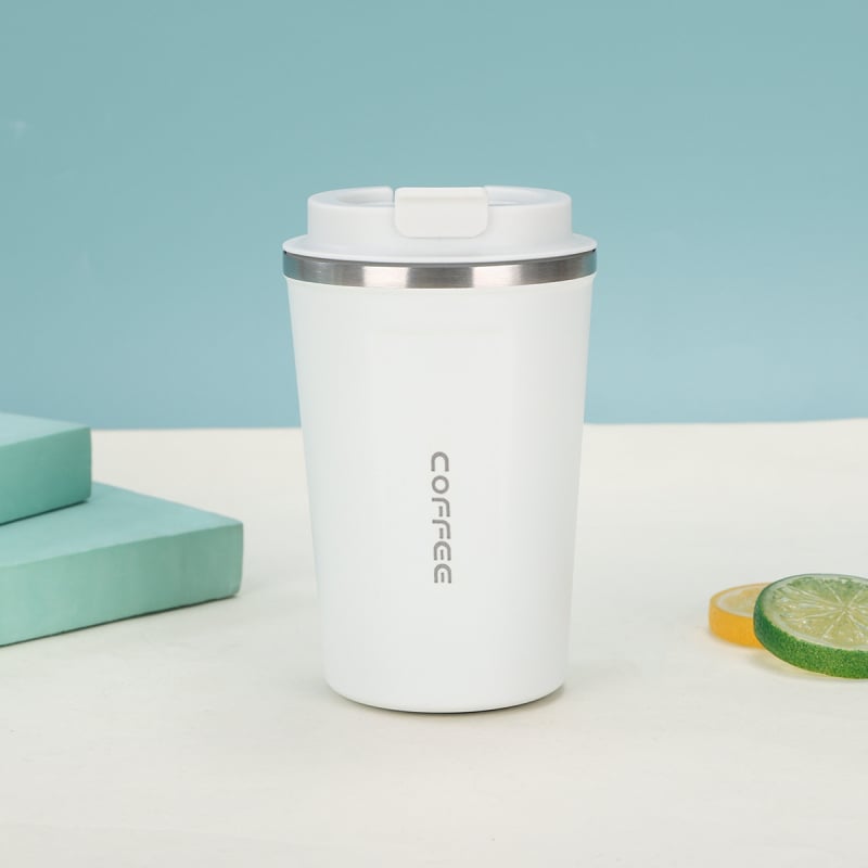 Termos cu pereți dubli, izolație vid, interior 304 oțel inoxidabil, exterior 201 oțel inoxidabil, capac filet, personalizare logo