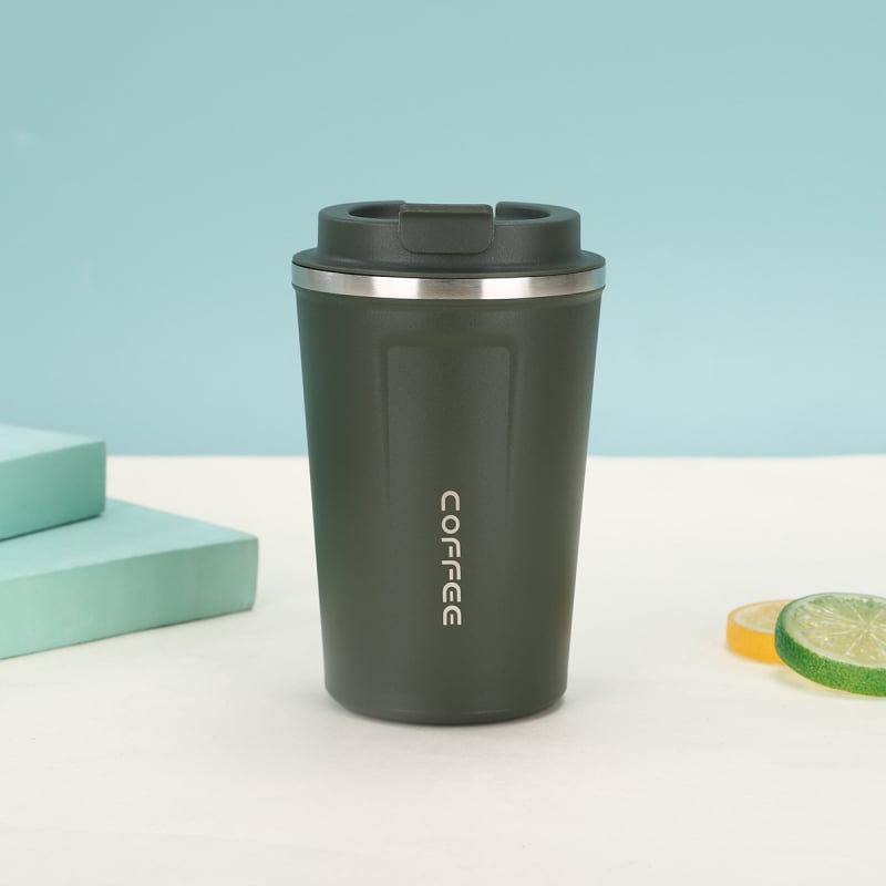 Termos cu pereți dubli, izolație vid, interior 304 oțel inoxidabil, exterior 201 oțel inoxidabil, capac filet, personalizare logo