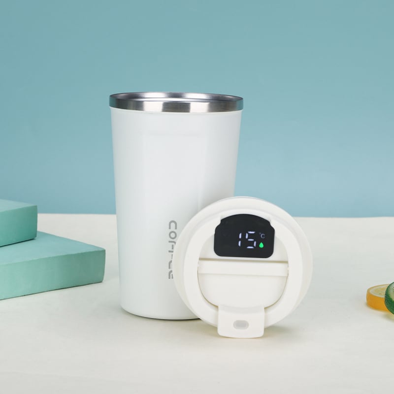 Termos cu pereți dubli, izolație vid, interior 304 oțel inoxidabil, exterior 201 oțel inoxidabil, capac filet, personalizare logo