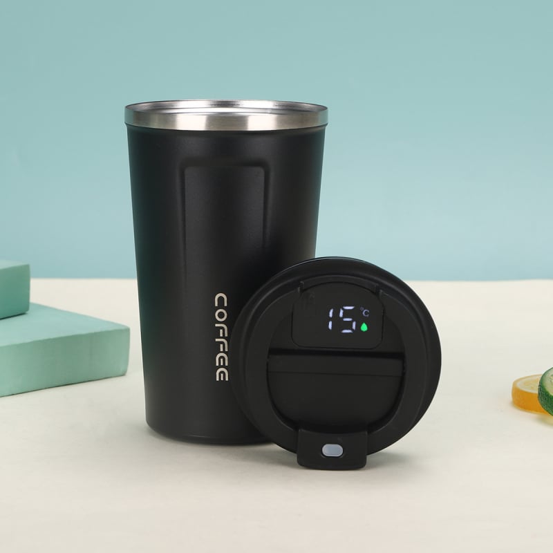 Termos cu pereți dubli, izolație vid, interior 304 oțel inoxidabil, exterior 201 oțel inoxidabil, capac filet, personalizare logo