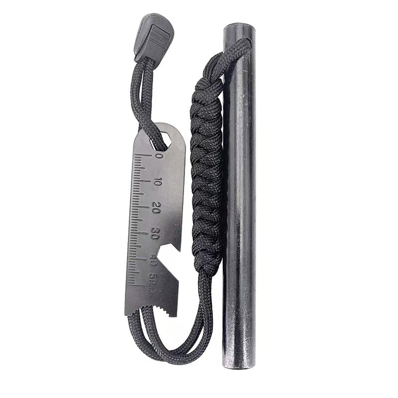 Пръчка за запалване на огън с магнезиева пръчка и скребач, обвита в седемнишен паракорд; тежести 43 g, 68 g, 129 g; за един или повече потребители; Creator