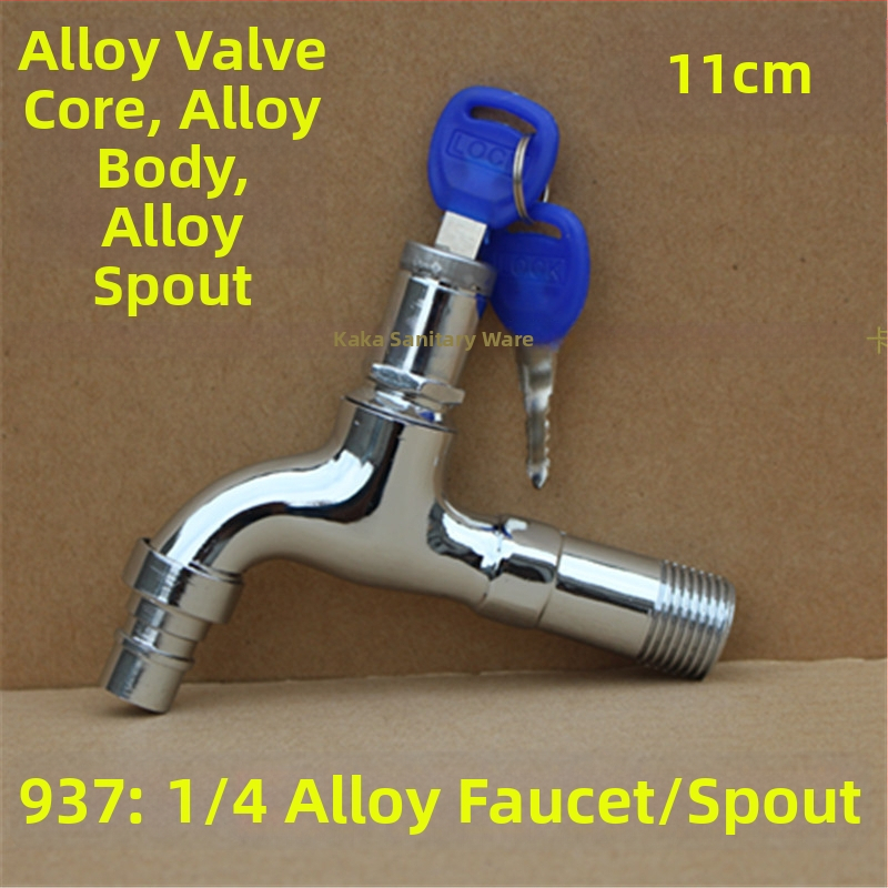 Vonku uzamykateľný kohútik s päťuholným kľúčom, z celého medeného materiálu, model 950, keramický diskový ventil, jedine studený výtok