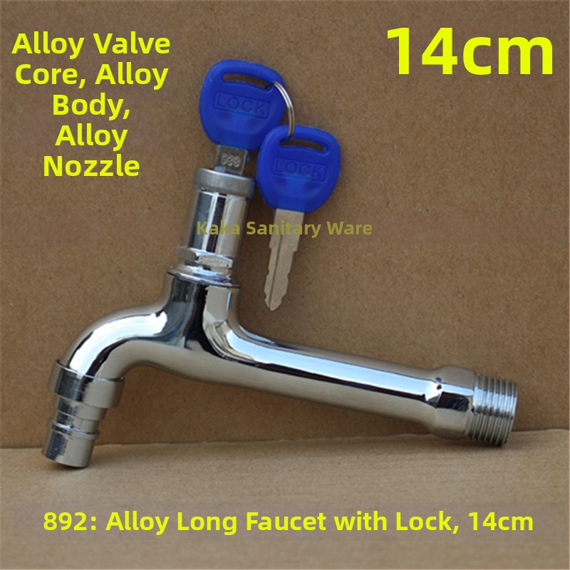 Vonku uzamykateľný kohútik s päťuholným kľúčom, z celého medeného materiálu, model 950, keramický diskový ventil, jedine studený výtok