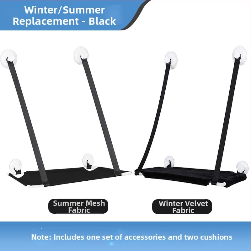 Хамак за котки с вендузи за прозореца, двойнослойно стенно закрепване за катерене и котешко гнездо