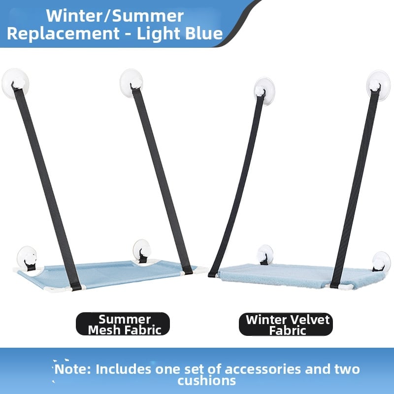 Хамак за котки с вендузи за прозореца, двойнослойно стенно закрепване за катерене и котешко гнездо