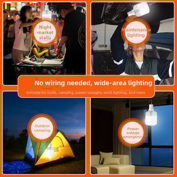 Lampă de camping reîncărcabilă pentru utilizare în interior/exterior, iluminare de urgență în cazul întreruperii curentului