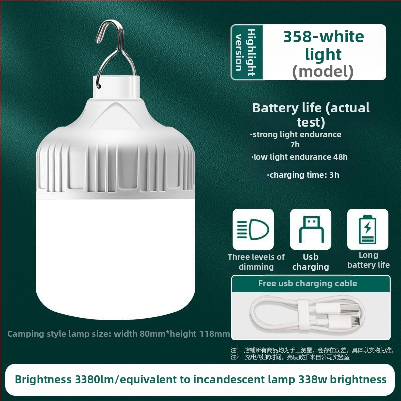 Lampă de camping reîncărcabilă pentru utilizare în interior/exterior, iluminare de urgență în cazul întreruperii curentului