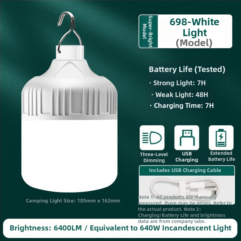 Lampă de camping reîncărcabilă pentru utilizare în interior/exterior, iluminare de urgență în cazul întreruperii curentului
