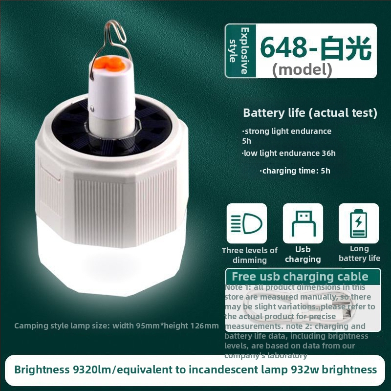 Lampă de camping reîncărcabilă pentru utilizare în interior/exterior, iluminare de urgență în cazul întreruperii curentului