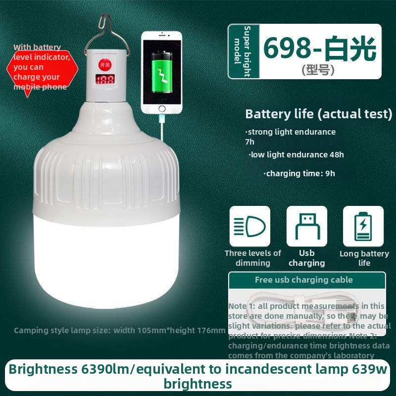 Lampă de camping reîncărcabilă pentru utilizare în interior/exterior, iluminare de urgență în cazul întreruperii curentului