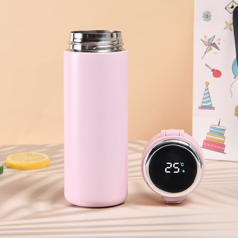 Ceasca termos cu interior din oțel inoxidabil 304, exterior din oțel inoxidabil 201, izolație 6–12h, capac pop-up din oțel inoxidabil, gravare cu laser și imprimare siglă