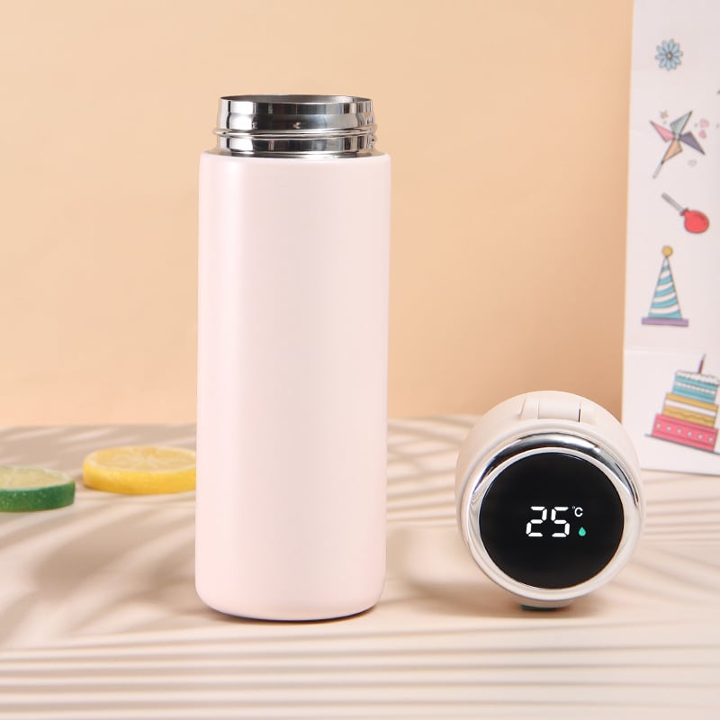 Ceasca termos cu interior din oțel inoxidabil 304, exterior din oțel inoxidabil 201, izolație 6–12h, capac pop-up din oțel inoxidabil, gravare cu laser și imprimare siglă