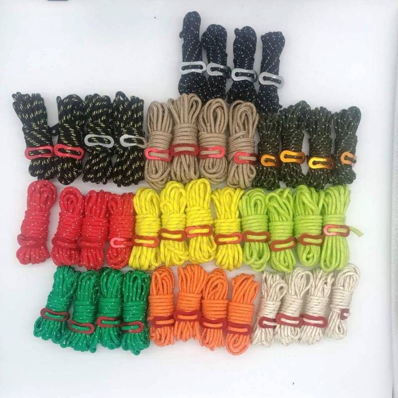 Sfoară de cort 5 mm, reflectivă, anti-vânt, pentru cort și camping