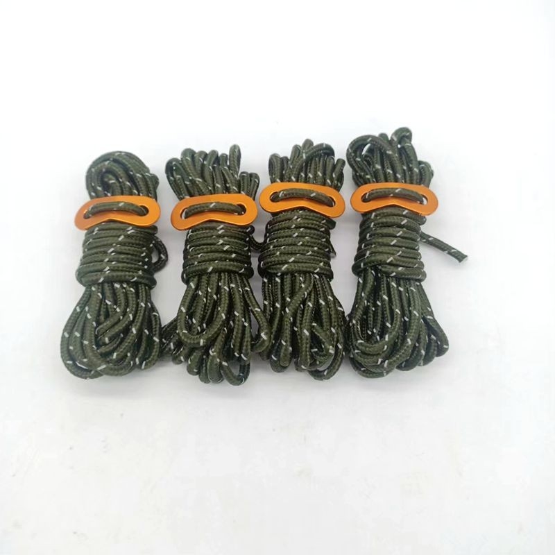 Sfoară de cort 5 mm, reflectivă, anti-vânt, pentru cort și camping