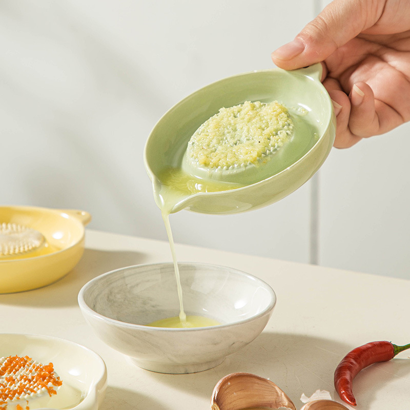 Măcinător ceramic pentru usturoi și ghimbir, design modern minimalist, brand Bole qianli, imprimare logo disponibilă