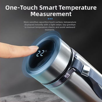 Inteligentna termoska od nehrđajućeg čelika za poslovnu upotrebu, s LED dodirnim zaslonom i prikazom temperature, velik kapacitet