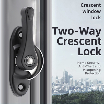 Zámok v tvare mesiaca typu B | Nerezová oceľ a plastická oceľ | Pre dvere a okná | Moderný štýl