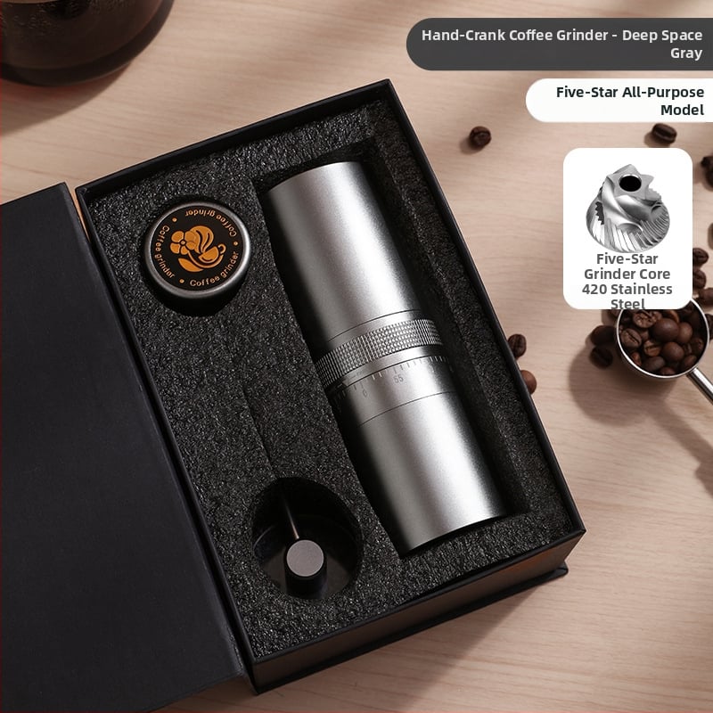 Nine Forging Χειροκίνητος Μύλος Καφέ – CNC εξωτερικά ρυθμιζόμενος με ρυθμίσεις επτά αστέρων, χειροκίνητος, ρετρό στυλ πολυτελείας, δυνατότητα προσαρμογής