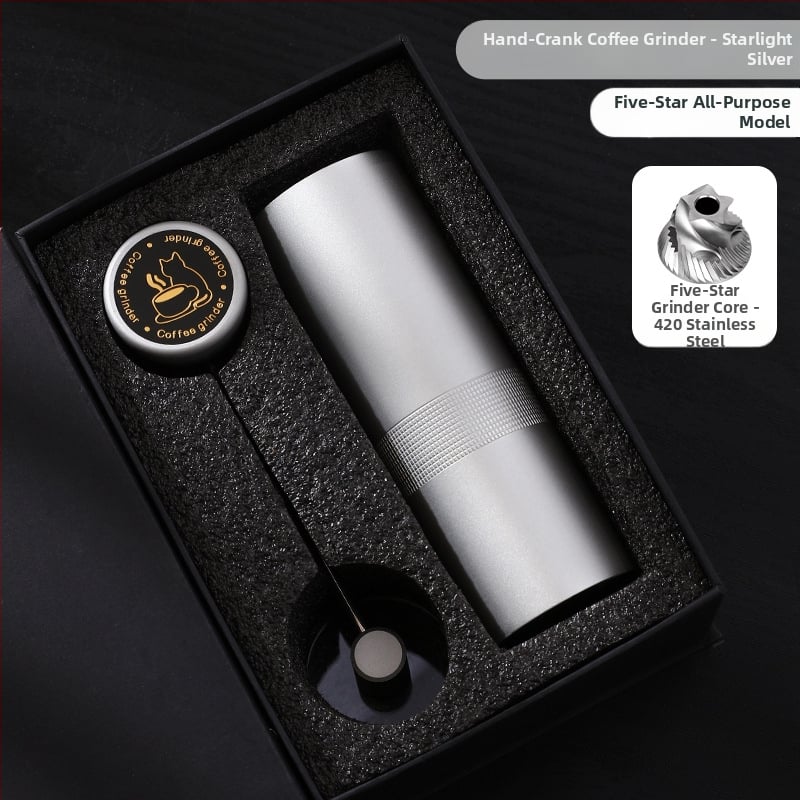 Nine Forging Χειροκίνητος Μύλος Καφέ – CNC εξωτερικά ρυθμιζόμενος με ρυθμίσεις επτά αστέρων, χειροκίνητος, ρετρό στυλ πολυτελείας, δυνατότητα προσαρμογής