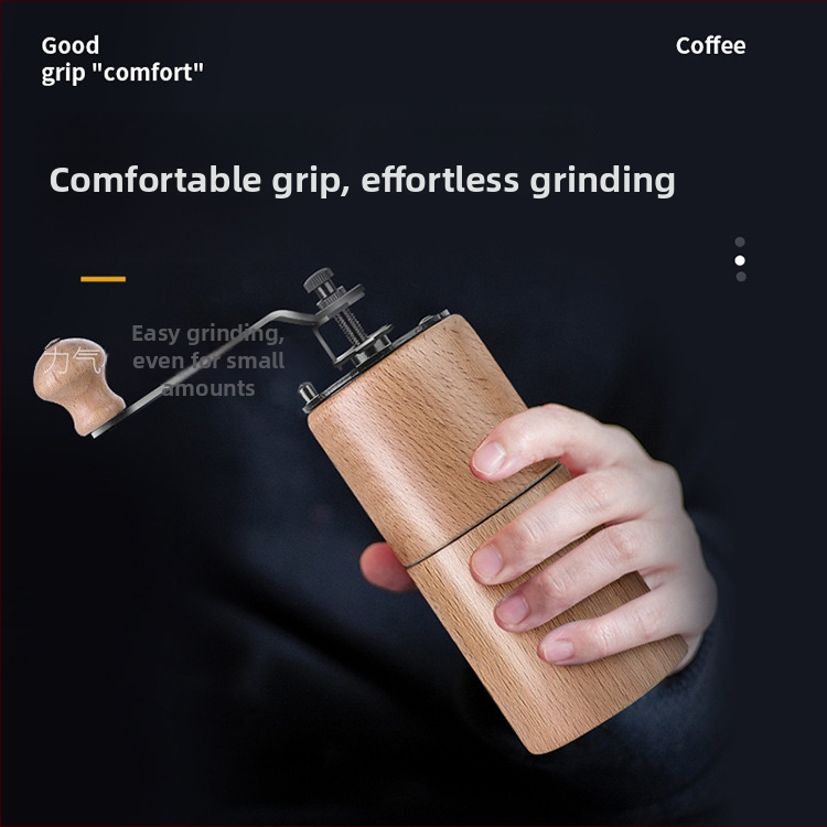 Lbeans ručný drevený kávový mlynček – ručne poháňaný, retro štýl, masívne drevo