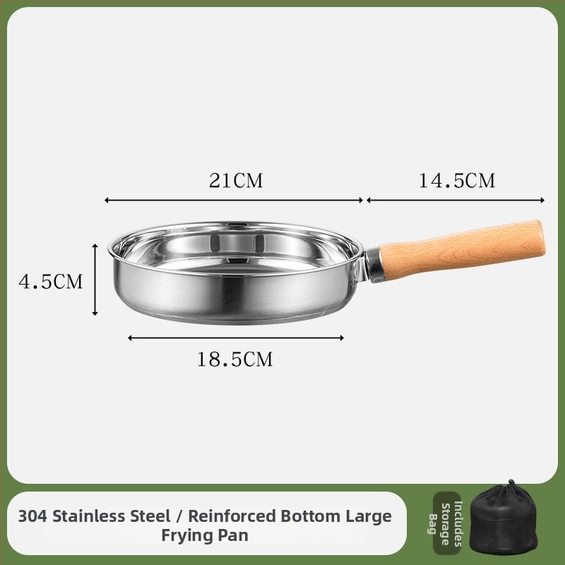 Комплект съдове за къмпинг от неръждаема стомана, преносими съдове и чайник (Материал: 304 неръждаема стомана; Функция: Преносим; Употреба: къмпинг на открито)