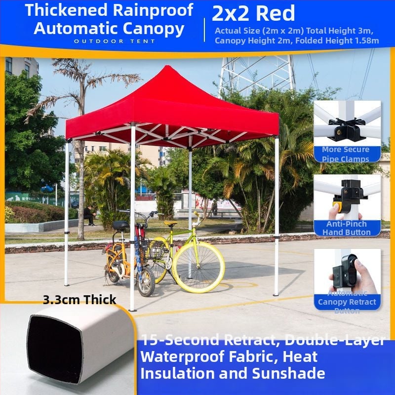 Lean and graceful kültéri árnyékoló sátor, extra vastag szerkezet, összehajtható négy lábú sátor, Oxford anyag, vízállóság >3000 mm, termékkód 1026076010