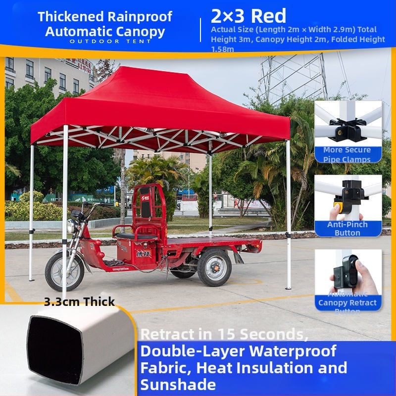 Lean and graceful kültéri árnyékoló sátor, extra vastag szerkezet, összehajtható négy lábú sátor, Oxford anyag, vízállóság >3000 mm, termékkód 1026076010